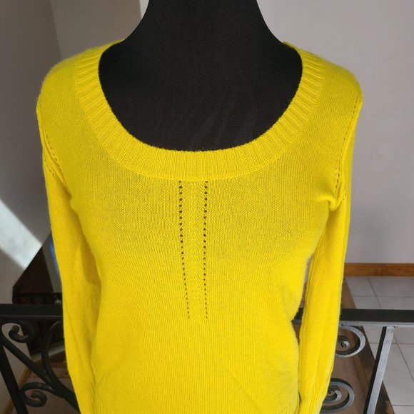 Calypso St. Barth Yellow Cashmere Sweater - Picture 5 of 8